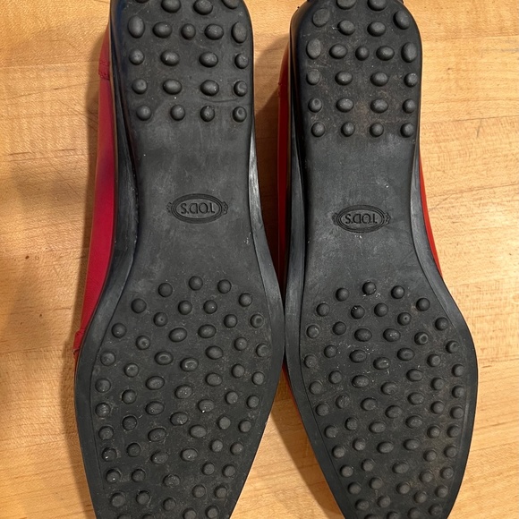 Tod's red leather driving shoes, size 8 - Picture 8 of 8